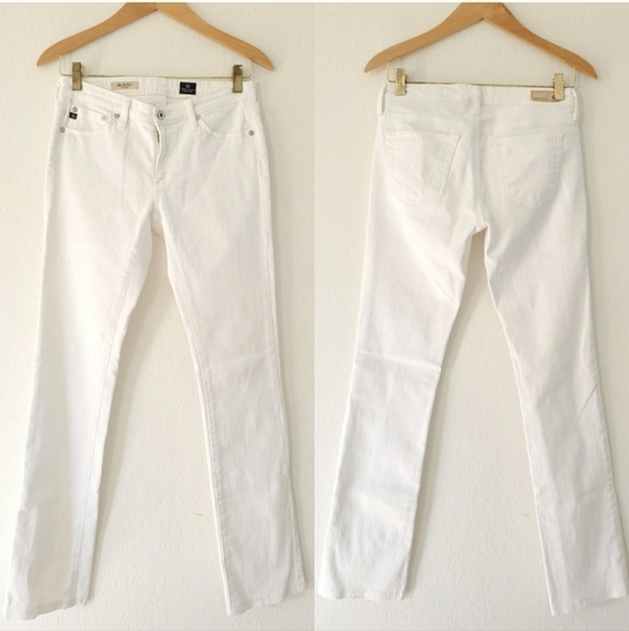 AG Adriano Goldschmied The Ballad Slim Bootcut jeans in white Size 28 - Picture 3 of 8